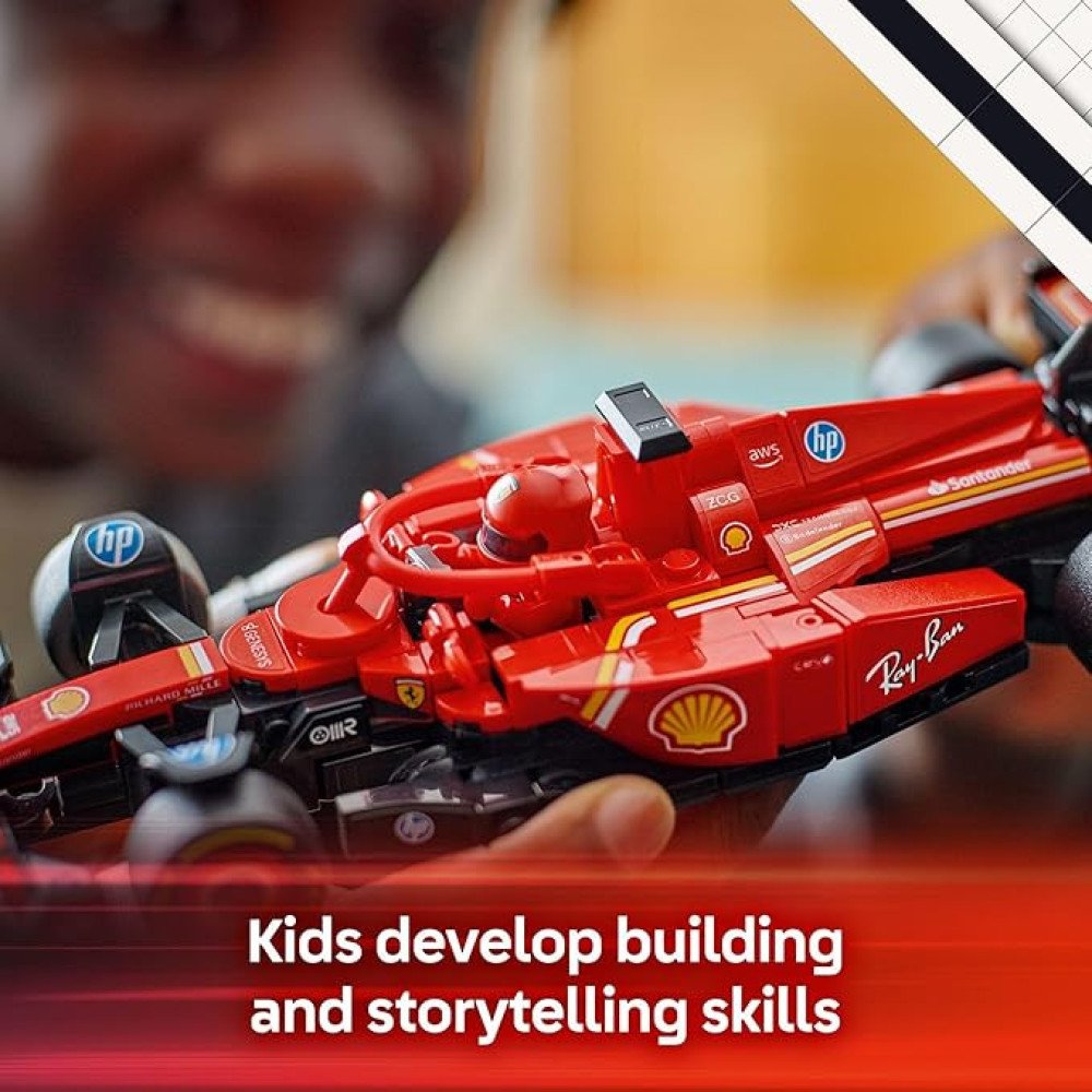 LEGO Speed Champions Ferrari SF-24 F1 Race Car Toys - Building Sets for Kids, Boys & Girls, Ages 10+ - Ferrari F1 Model Car Kits for Display or Play - Gift Ideas for Birthdays and Fans - 77242