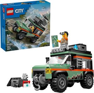 LEGO City Off-Road 4x4 Mountain Truck Toy - Building Toy Set for Kids, Boys and Girls, Ages 6+ - Fun Gift Idea for Ramadan - with Adventurer Minifigure and Accessories - 60447