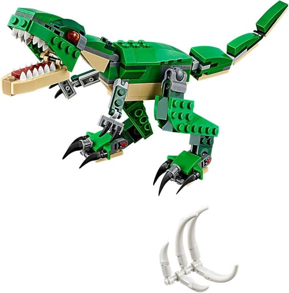 LEGO Creator 3 in 1 Mighty Dinosaur Toy, Transforms from T. rex to Triceratops to Pterodactyl Dinosaur Figures, Great Gift for 7-12 Year Old Boys & Girls