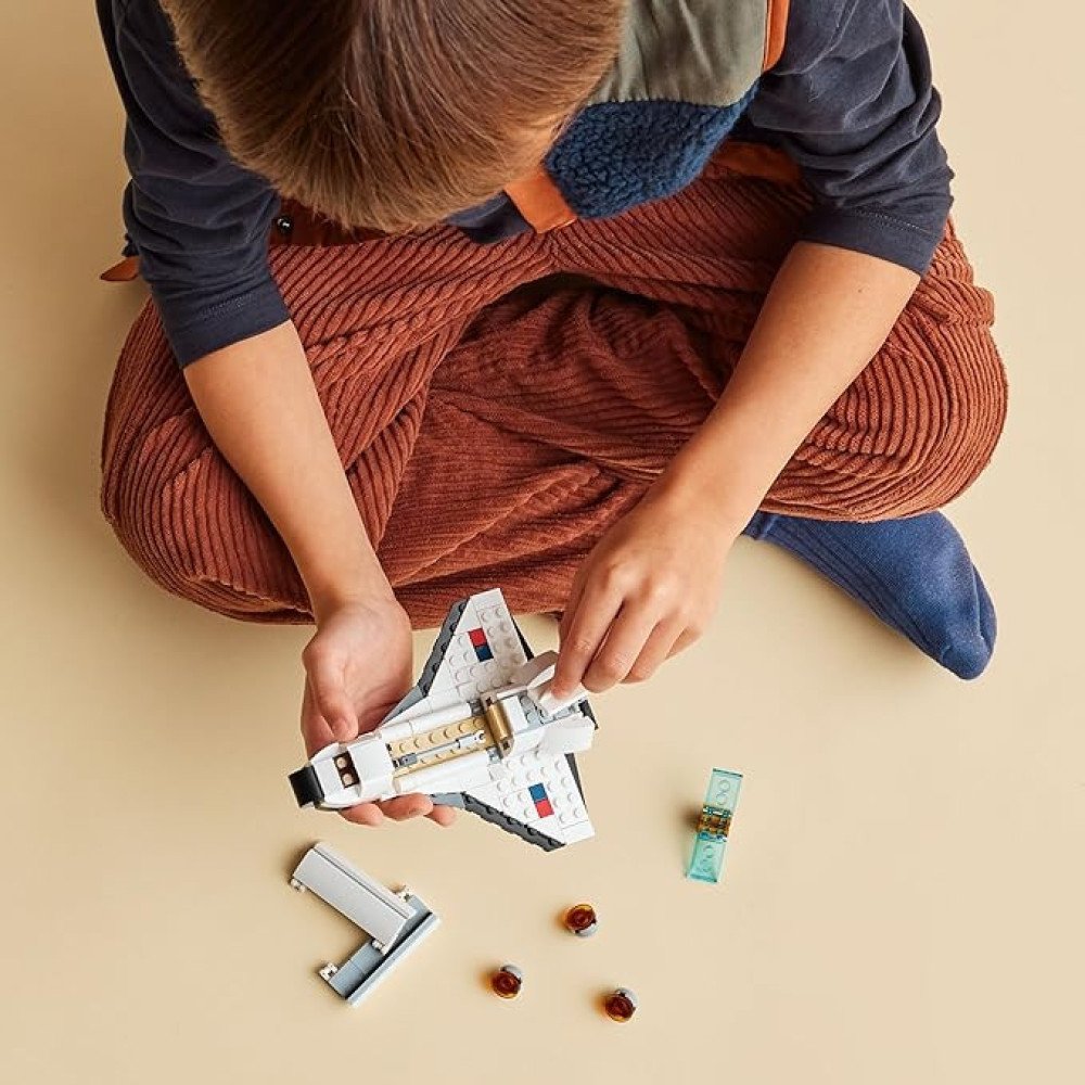 LEGO Creator 3 in 1 Space Shuttle Toys - Space Toys Building Set for Boys & Girls, Ages 6+ - Option to Build 2 Spaceships or Astronaut - Educational Gift for Kids Birthday & Holidays