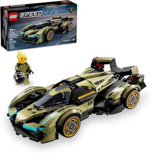 LEGO Speed Champions Lamborghini Lambo V12 Vision GT Super Car, Formula 1 Vehicle Toy, Driving Playset, Buildable Model Set for Kids, Lamborghini Car, Gift for Kids and Gaming Fans, F1 Toy Car