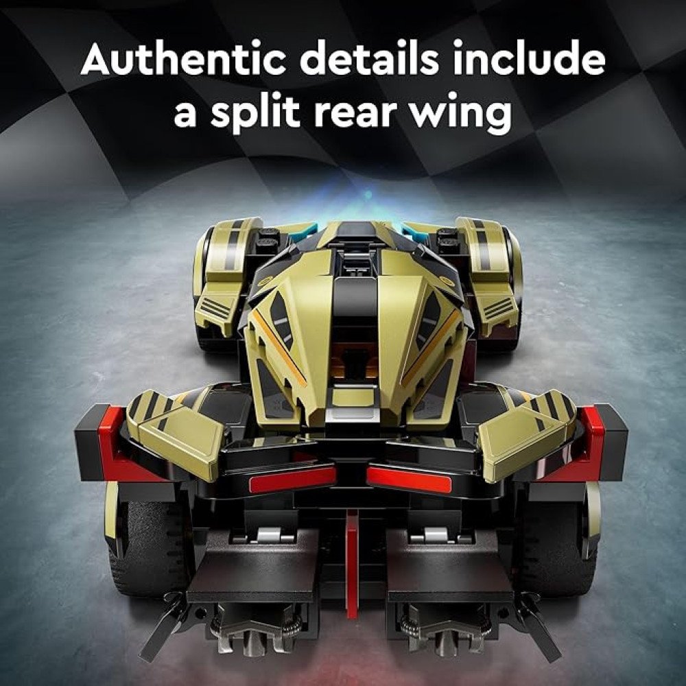 LEGO Speed Champions Lamborghini Lambo V12 Vision GT Super Car, Formula 1 Vehicle Toy, Driving Playset, Buildable Model Set for Kids, Lamborghini Car, Gift for Kids and Gaming Fans, F1 Toy Car