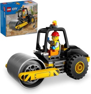 LEGO City Construction Steamroller Toy Playset, Fun Gift, Construction Toy Set for Kids Aged 5 Years Old Plus, Model Truck with a Worker Minifigure, Imaginative Play for Boys and Girls