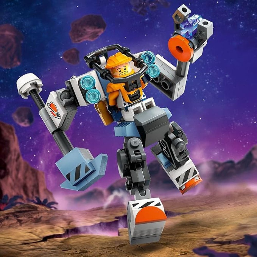 LEGO City Space Construction Mech Suit Building Set, Fun Space Toy for Kids Ages 6 and Up, Space Gift Idea for Boys and Girls Who Love Imaginative Play, Includes Pilot Minifigure and Robot Toy,