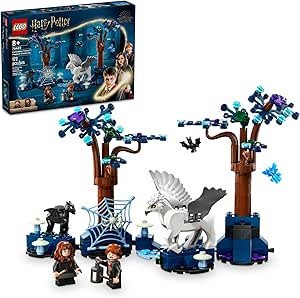 LEGO Harry Potter Forbidden Forest: Magical Creatures, Glow in The Dark Toy for Kids with Buckbeak and Thestral Fantasy Animal Figures, Harry Potter Gift Idea for Girls and Boys Ages 8 and Up