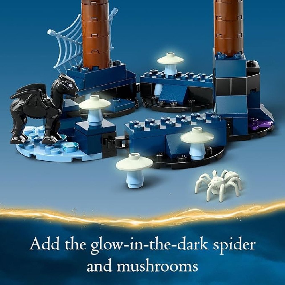 LEGO Harry Potter Forbidden Forest: Magical Creatures, Glow in The Dark Toy for Kids with Buckbeak and Thestral Fantasy Animal Figures, Harry Potter Gift Idea for Girls and Boys Ages 8 and Up