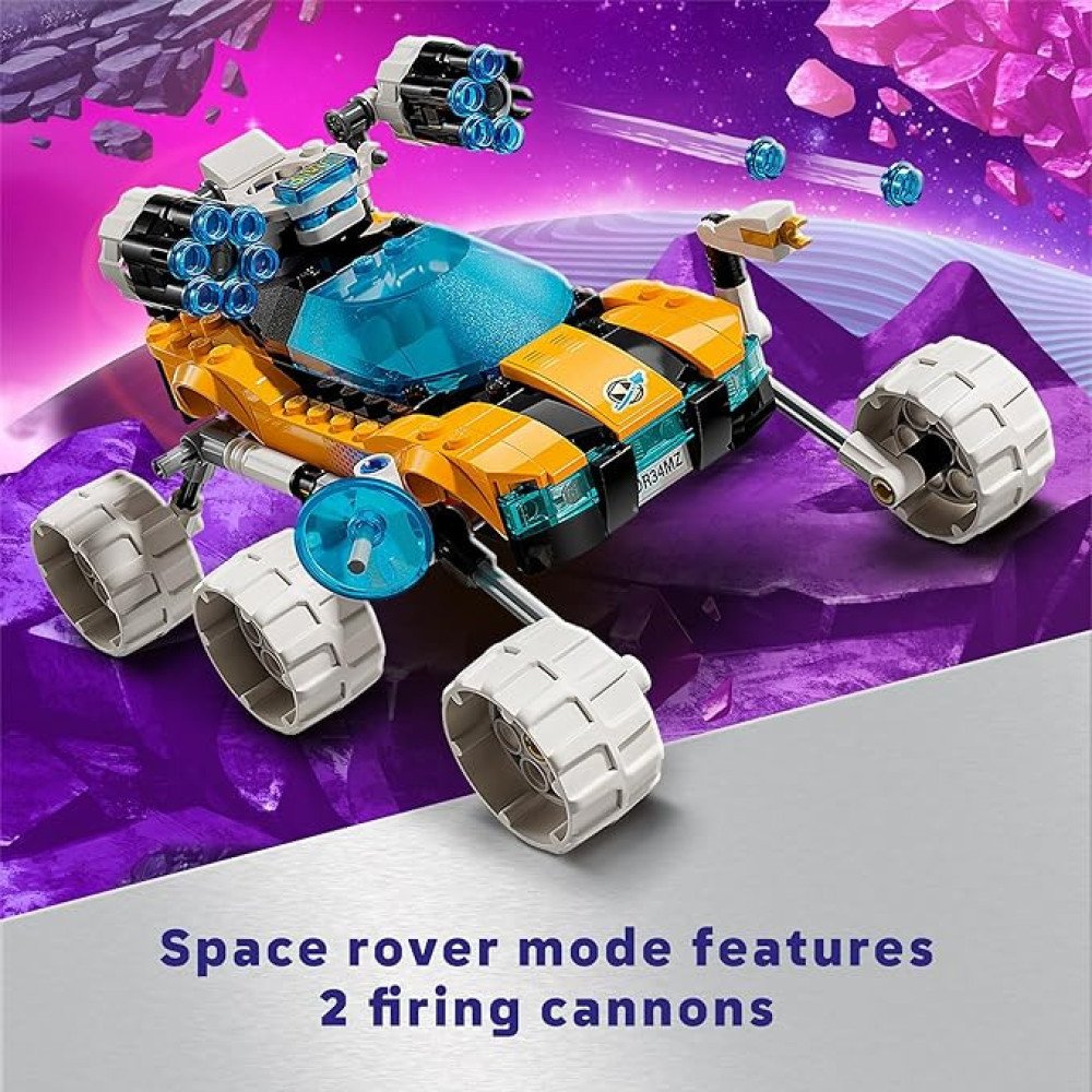 LEGO DREAMZzz Mr. Oz’s Space Car Toy, Transforming Vehicle Building Set, Includes TV Show Minifigures Mr. Oz, Albert and Jayden, Space Shuttle Toy Gift for Boys and Girls Aged 8 and Up