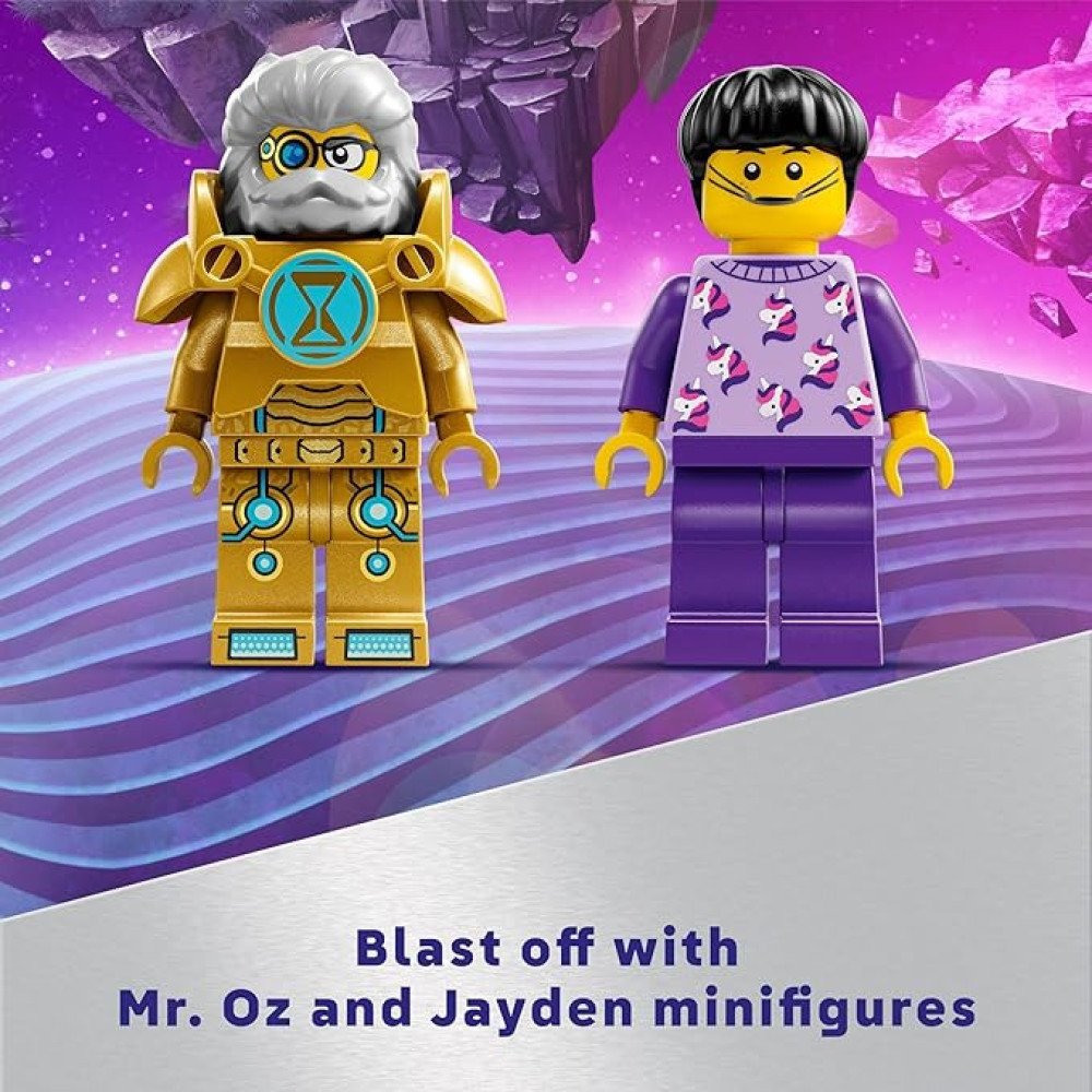 LEGO DREAMZzz Mr. Oz’s Space Car Toy, Transforming Vehicle Building Set, Includes TV Show Minifigures Mr. Oz, Albert and Jayden, Space Shuttle Toy Gift for Boys and Girls Aged 8 and Up