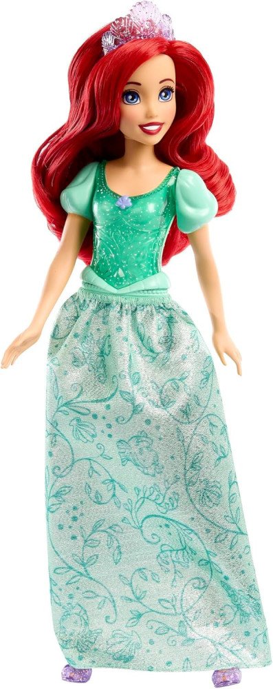 Mattel Disney Princess Toys, Ariel Fashion Doll, Sparkling Look with Red Hair, Blue Eyes & Tiara Accessory, Inspired by The Little Mermaid Movie