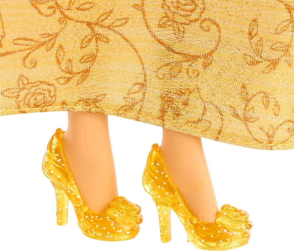 Mattel Disney Princess Toys, Belle Fashion Doll, Sparkling Look with Brown Hair, Brown Eyes & Tiara Accessory, Inspired by the Beauty & the Beast Movie