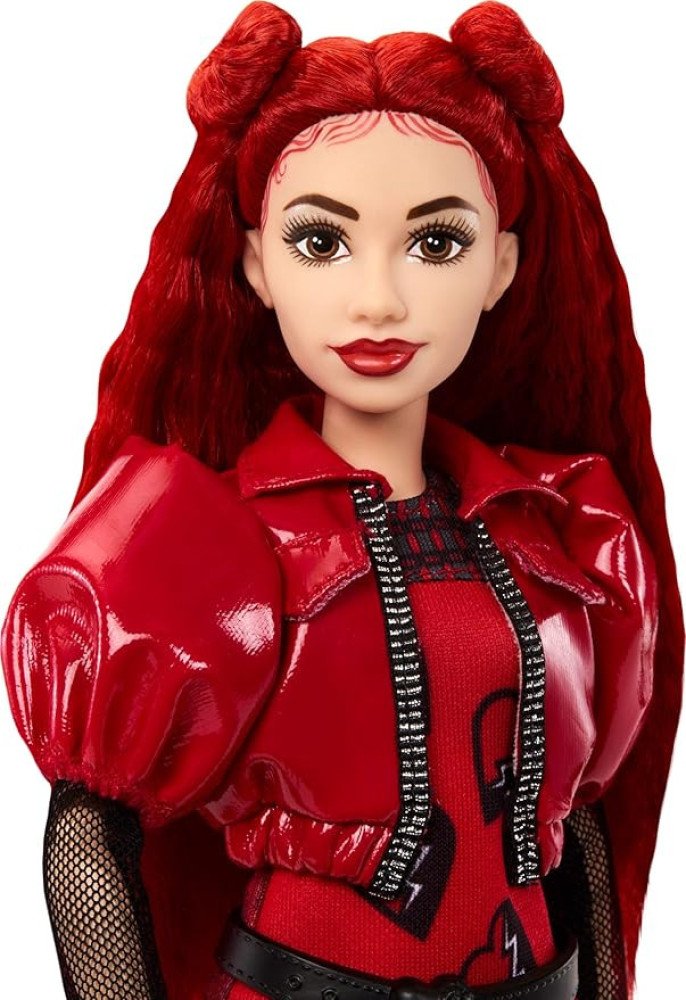 Mattel Disney Descendants 4: The Rise of Red Fashion Doll & Accessory – Red, Daughter of Queen of Hearts with Movie-Inspired Clothes & Pocket Watch