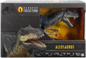Mattel Jurassic World Hammond Collection Allosaurus Dinosaur Action Figure, Premium Movie Design, Glass Eyes & Wired Tail, 19 Points of Articulation