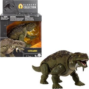 Mattel Jurassic World Hammond Collection Dinosaur Action Figure Scutosaurus, Premium Design with Glass Eyes & 14 Points Articulation