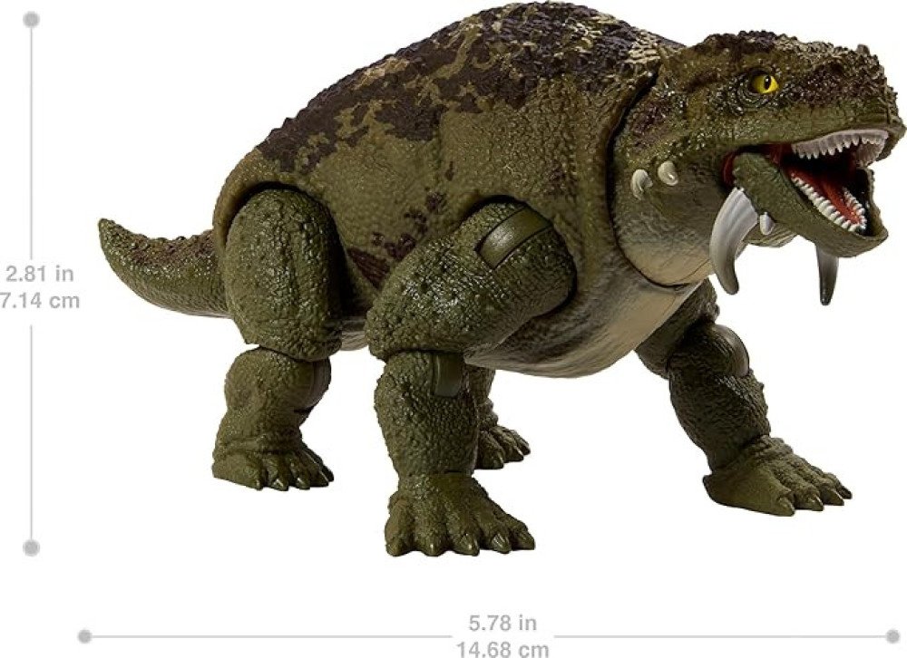 Mattel Jurassic World Hammond Collection Dinosaur Action Figure Scutosaurus, Premium Design with Glass Eyes & 14 Points Articulation