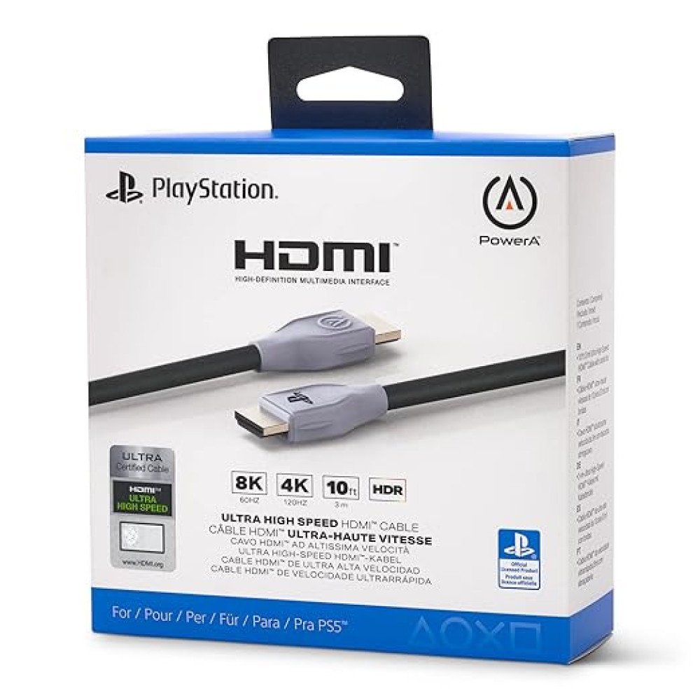 PowerA Ultra High Speed HDMI Cable for PlayStation 5, cable, HDMI 2.1, PS5, officially licensed - PlayStation 5