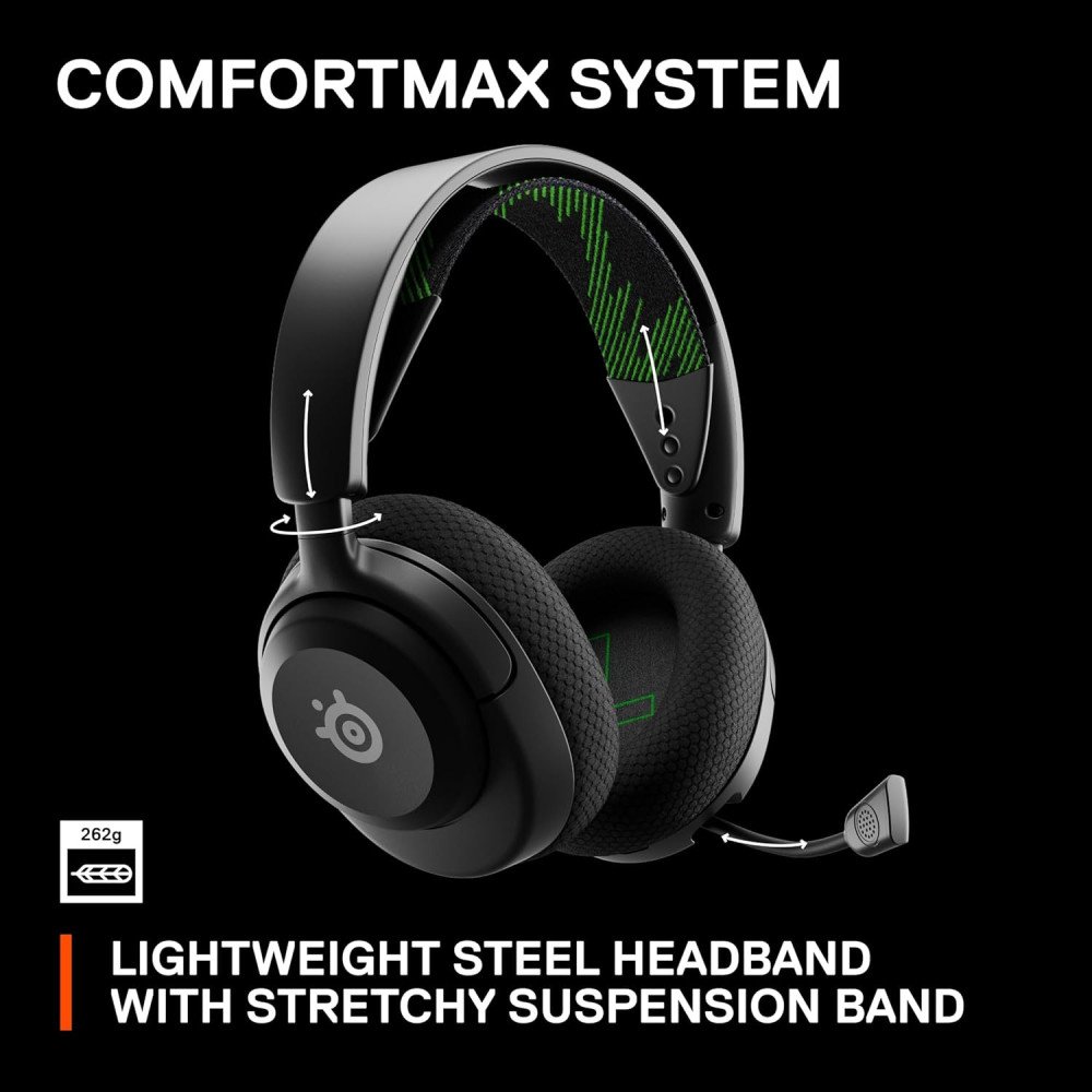 SteelSeries Arctis Nova 4X Wireless Multi-Platform Gaming Headset — 360° Spatial Audio — 2.4GHz High-Speed Wireless — 36 Hr Battery — USB-C — ClearCast Gen 2 Mic — Xbox Series X|S, PC, PS5, Switch