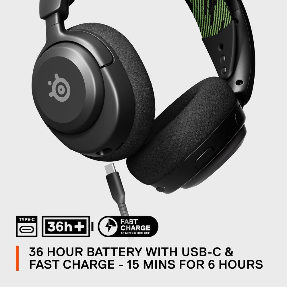 SteelSeries Arctis Nova 4X Wireless Multi-Platform Gaming Headset — 360° Spatial Audio — 2.4GHz High-Speed Wireless — 36 Hr Battery — USB-C — ClearCast Gen 2 Mic — Xbox Series X|S, PC, PS5, Switch