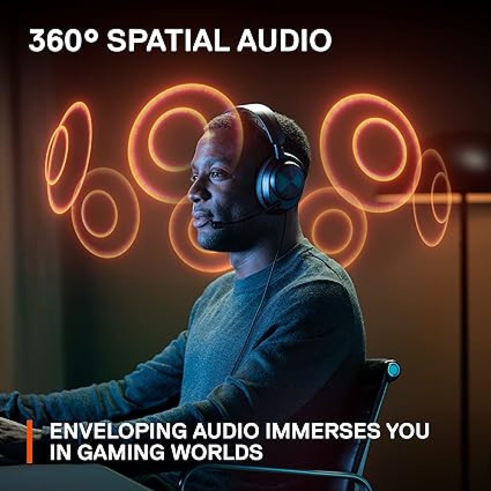 SteelSeries Arctis Nova Pro Multi-System Gaming Headset - Premium Hi-Fi Drivers - Hi-Res 360° Spatial Audio - GameDAC Gen 2 - ESS Sabre Quad-DAC - Stealth Retractable Mic - PC, PS5, PS4, Switch