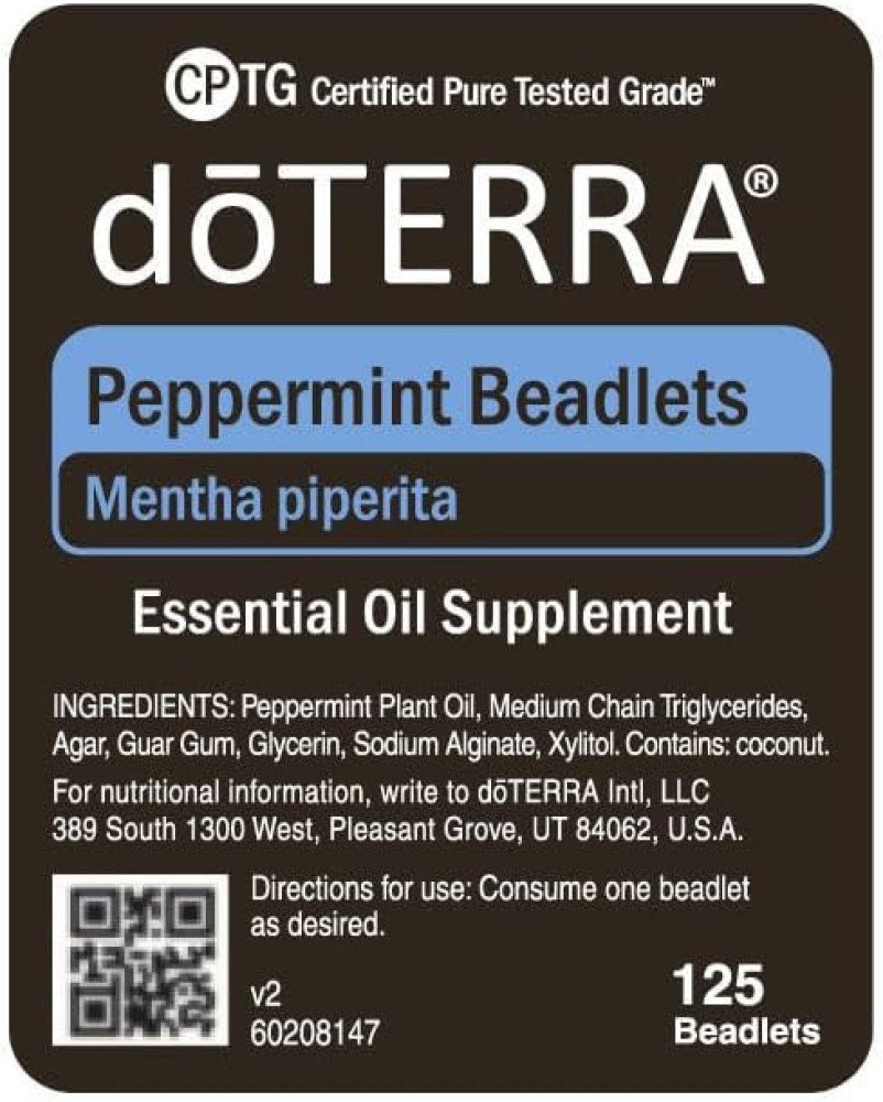 doTERRA Peppermint Essential Oil Beadlets - 125 ct